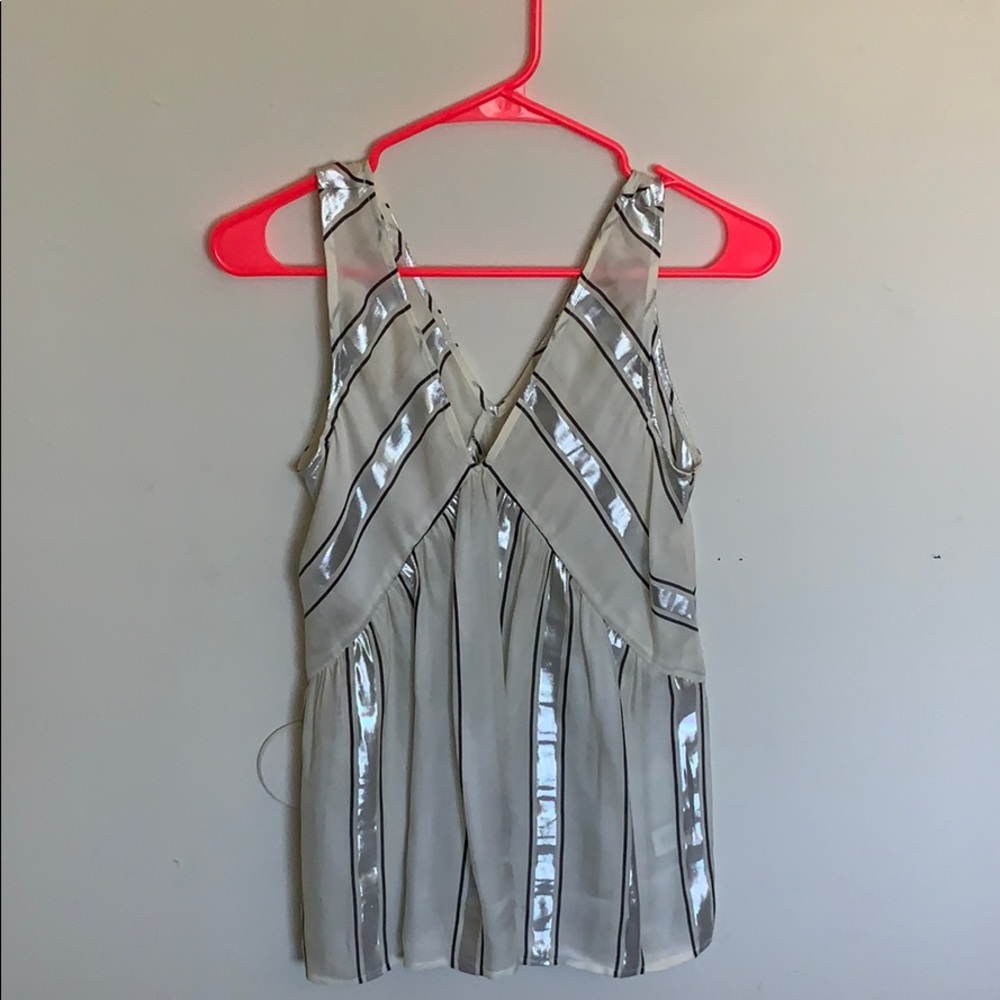 Sheer madewell metallic top
